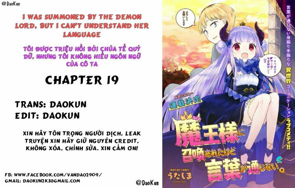 Maou-Sama Ni Shoukan Sa Retakedo Kotoba Ga Tsuujinai Chapter 19 - Trang 2