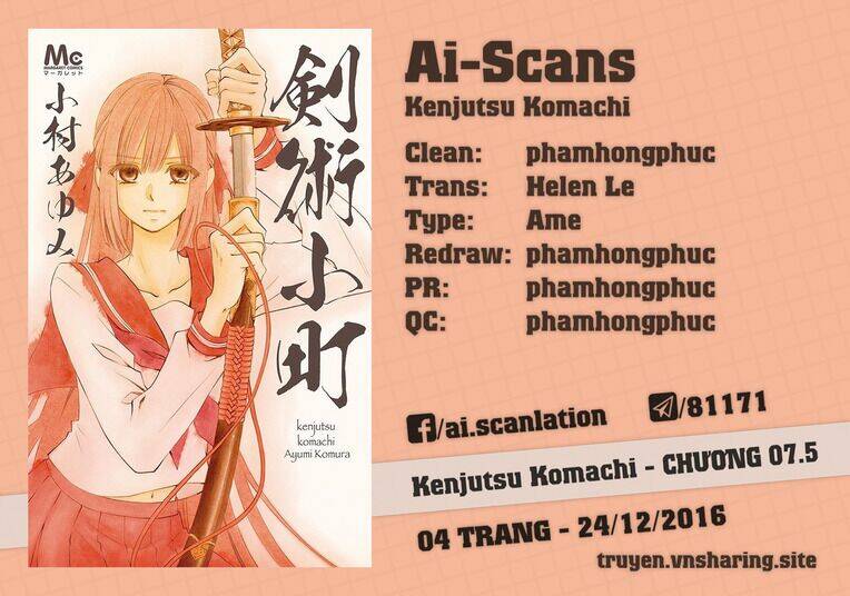 Kenjutsu Komachi Chapter 7.5 - Trang 2