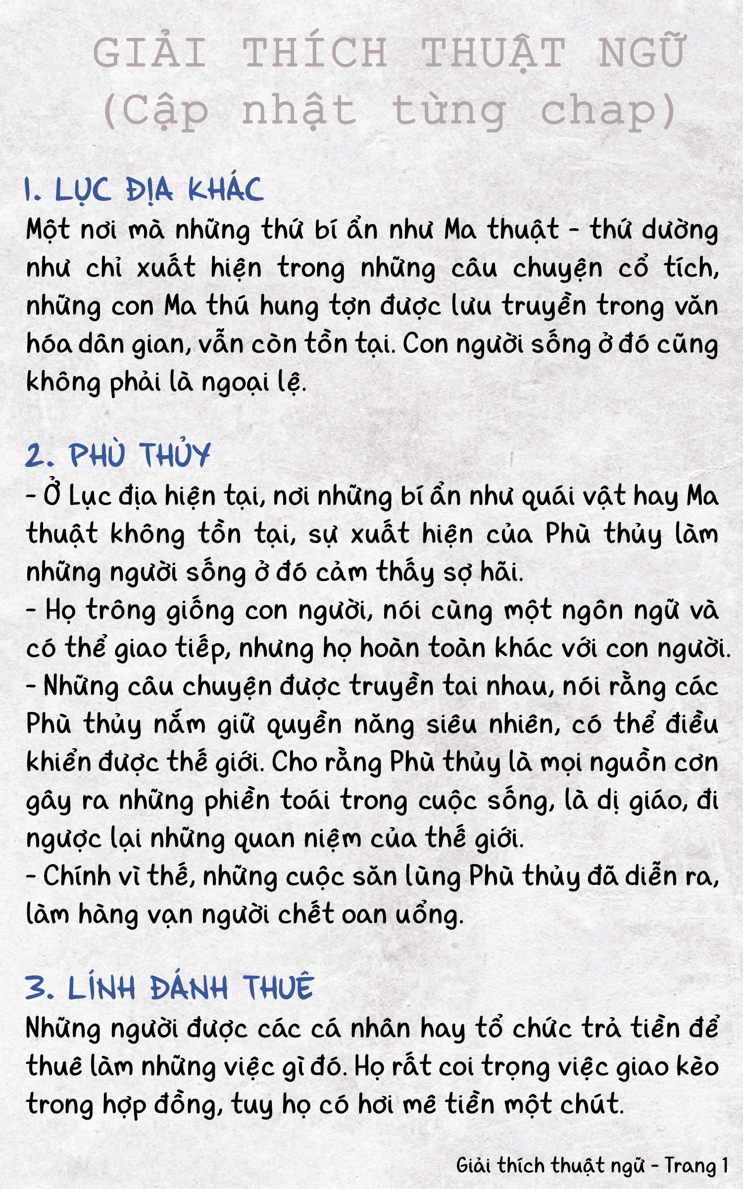 Phù Thủy Và Lính Đánh Thuê Chapter 0 - Trang 2