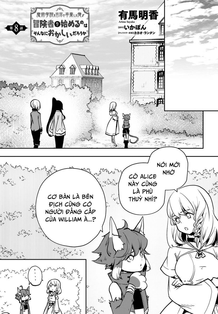 Majutsugakuin Wo Shuseki De Sotsugyou Shita Ore Ga Boukensha Wo Hajimeru No Wa Sonna Ni Okashii Daro Chapter 8 - Trang 2