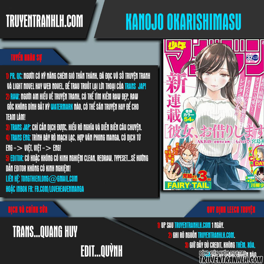 Kanojo, Okarishimasu Chapter 18 - Trang 2