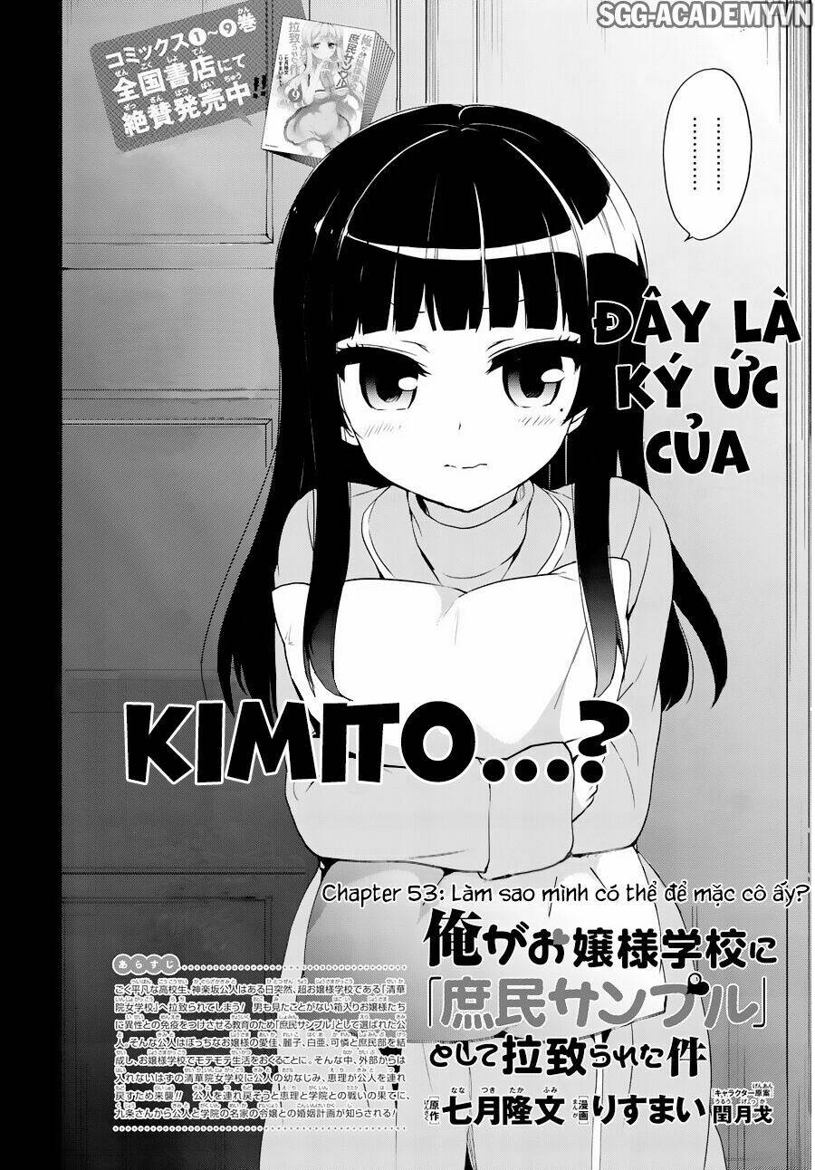 Ore Ga Ojou-Sama Gakkou Ni “Shomin Sample” Toshite Rachirareta Ken Chapter 53 - Trang 2