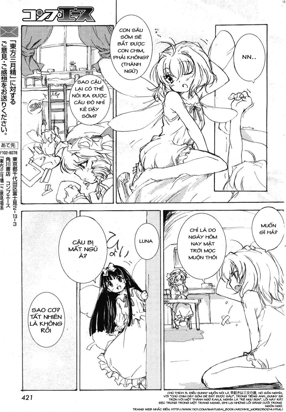 Touhou Sangetsusei~ East And Little Nature Deity Chapter 3 - Trang 2