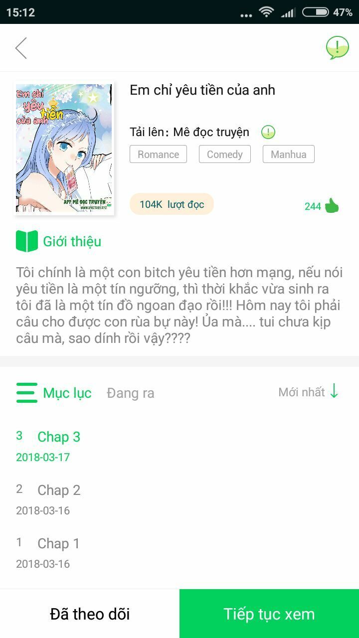 Em Chỉ Yêu Tiền Của Anh Chapter 1 - Trang 2