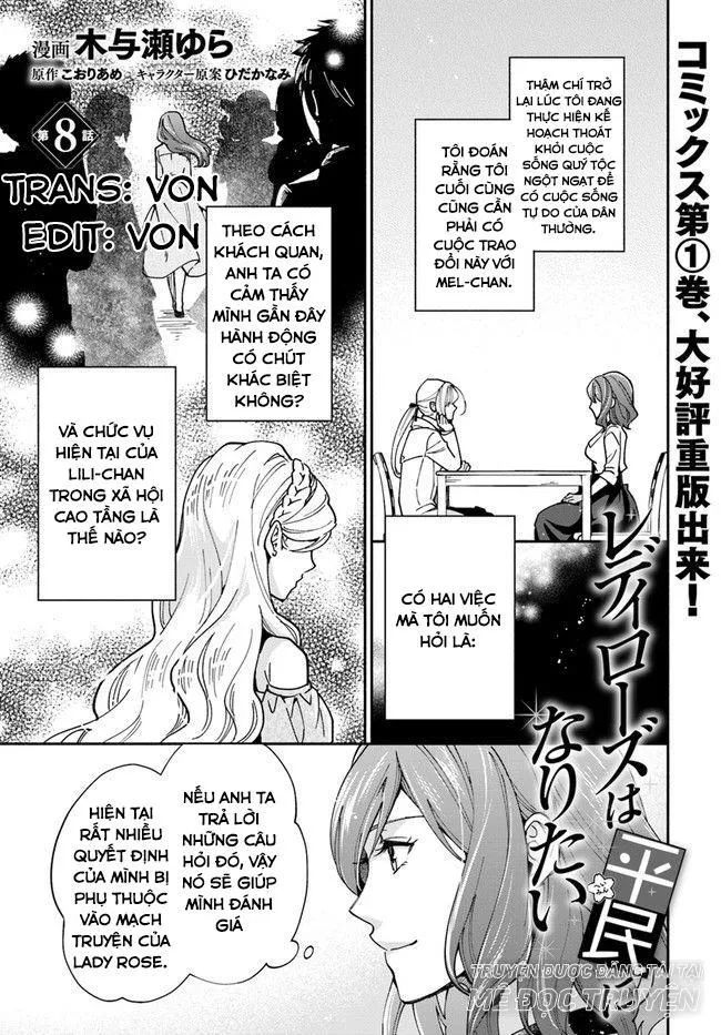 Lady Rose Wants To Be A Commoner Chapter 8 - Trang 2