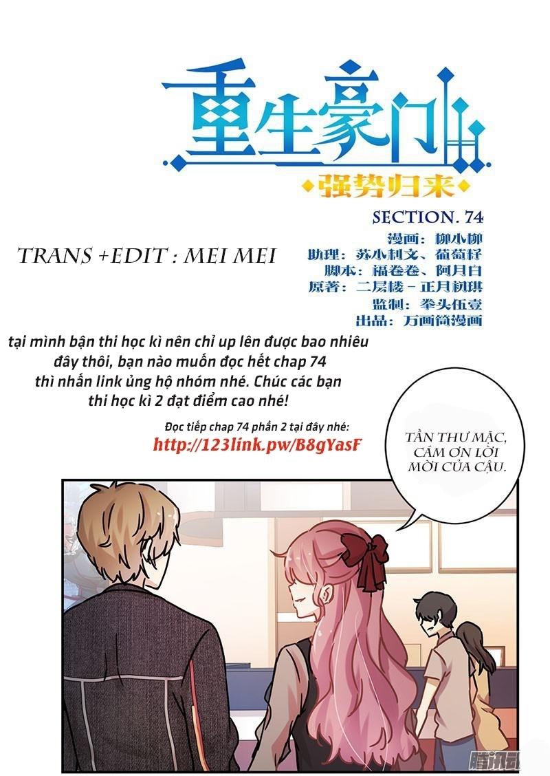 Trọng Sinh Chi Hao Môn Cường Thế Quy Lai Chapter 74 - Trang 2