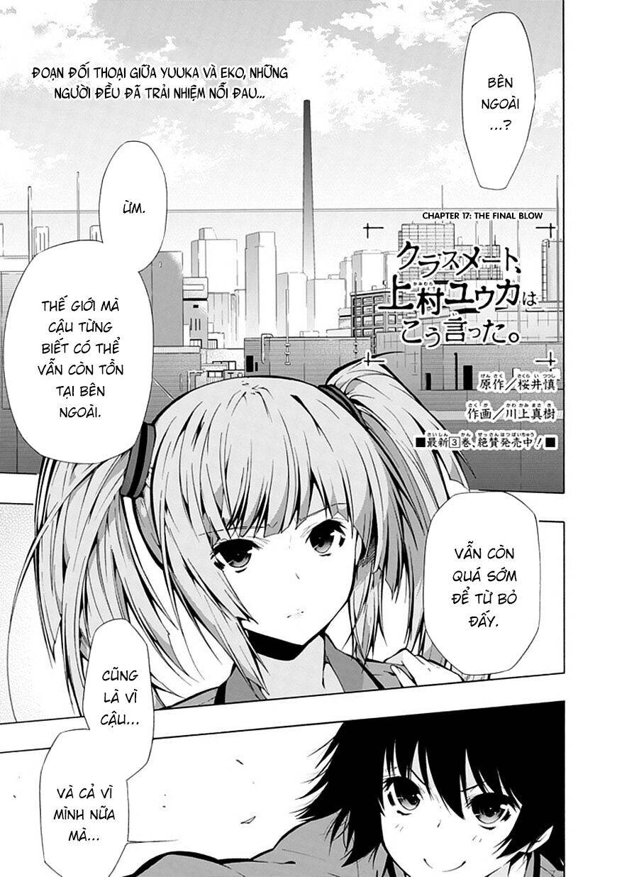 Classmate, Kamimura Yuuka Wa Kou Itta Chapter 17 - Trang 2