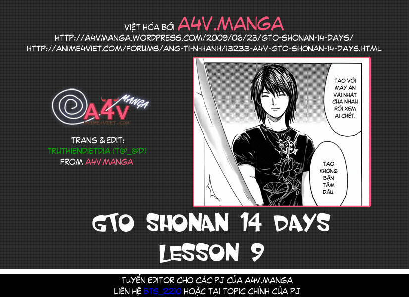 Gto: Shonan 14 Days Chapter 9 - Trang 2