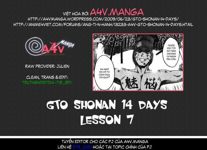 Gto: Shonan 14 Days Chapter 7 - Trang 2