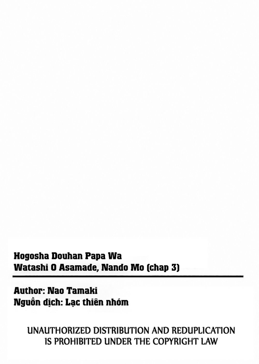 Hogosha Douhan Papa Wa Watashi O Asamade, Nando Mo Chapter 3 - Trang 2