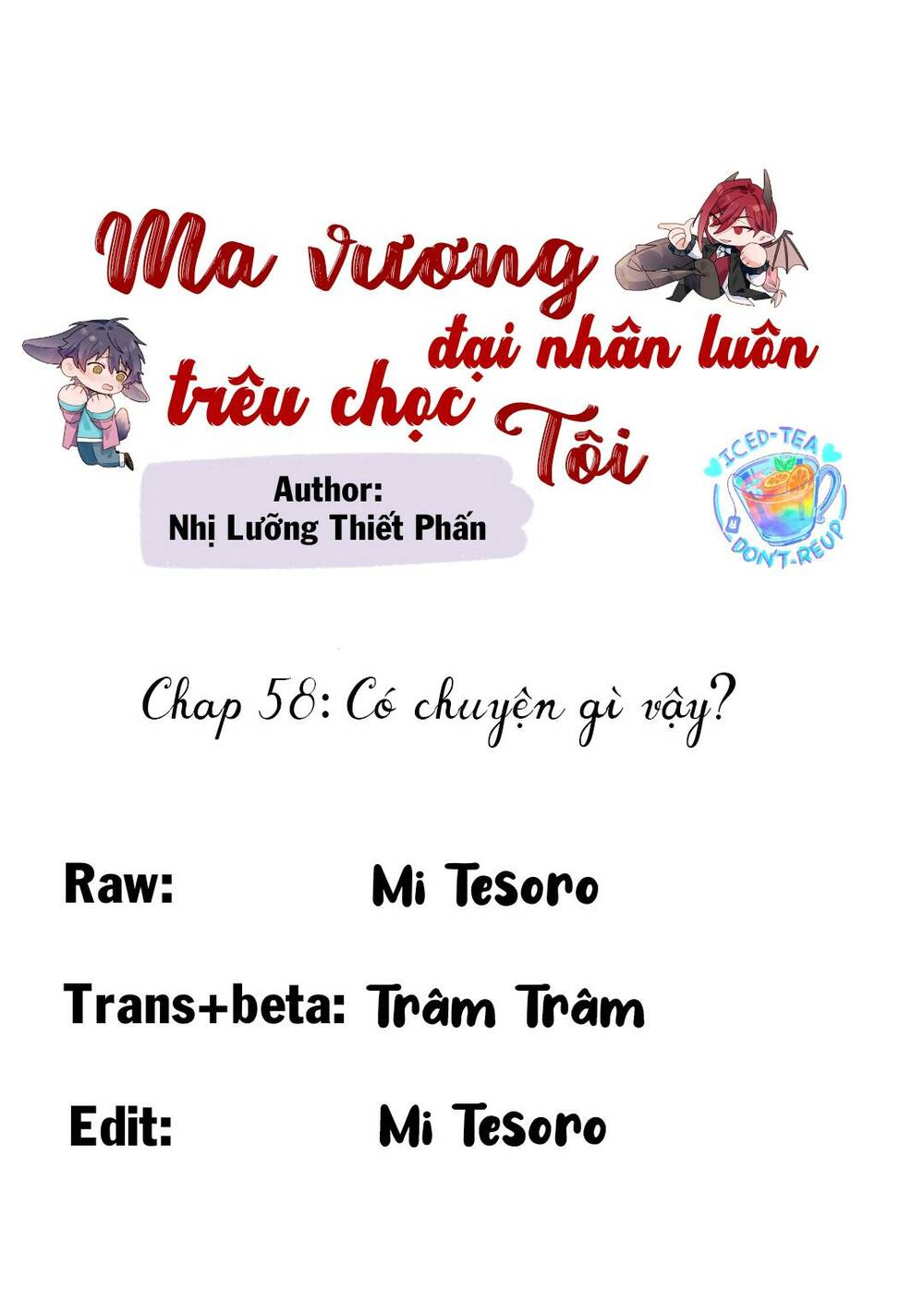 Ma Vương Đại Nhân Luôn Trêu Chọc Tôi Chapter 58.2 - Trang 2