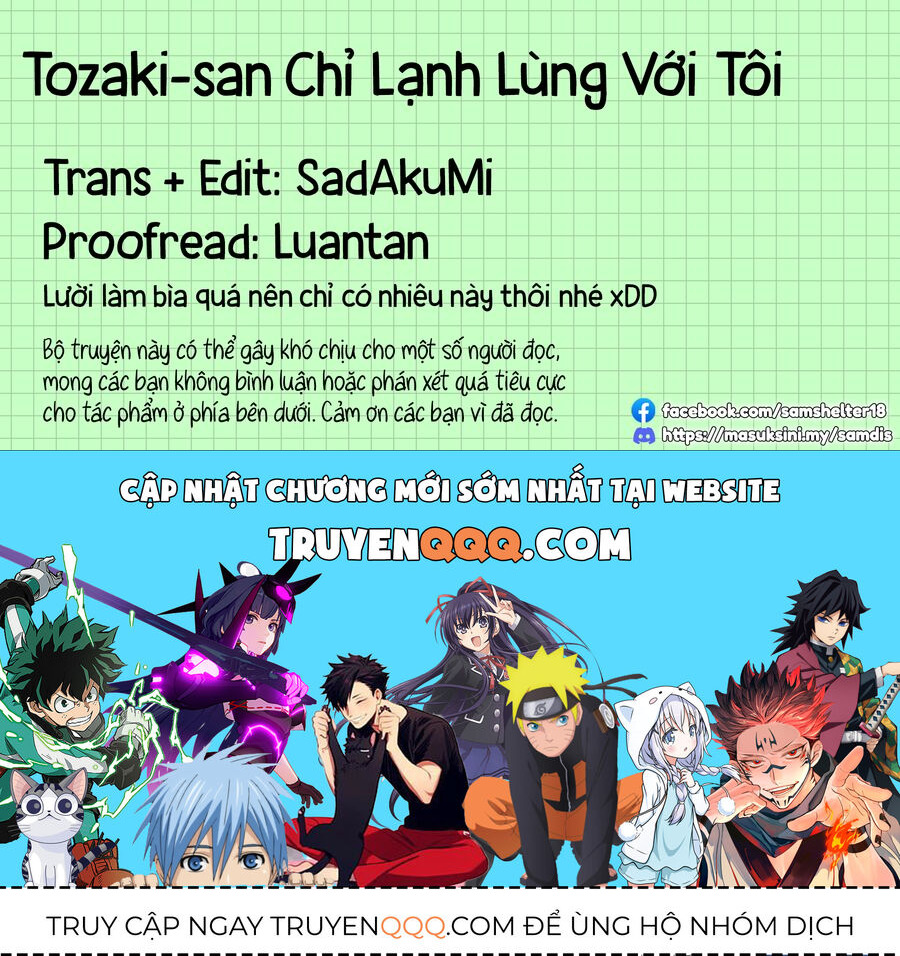 Tozaki-San Chỉ Lạnh Lùng Mỗi Mình Tôi Chapter 1 - Trang 2