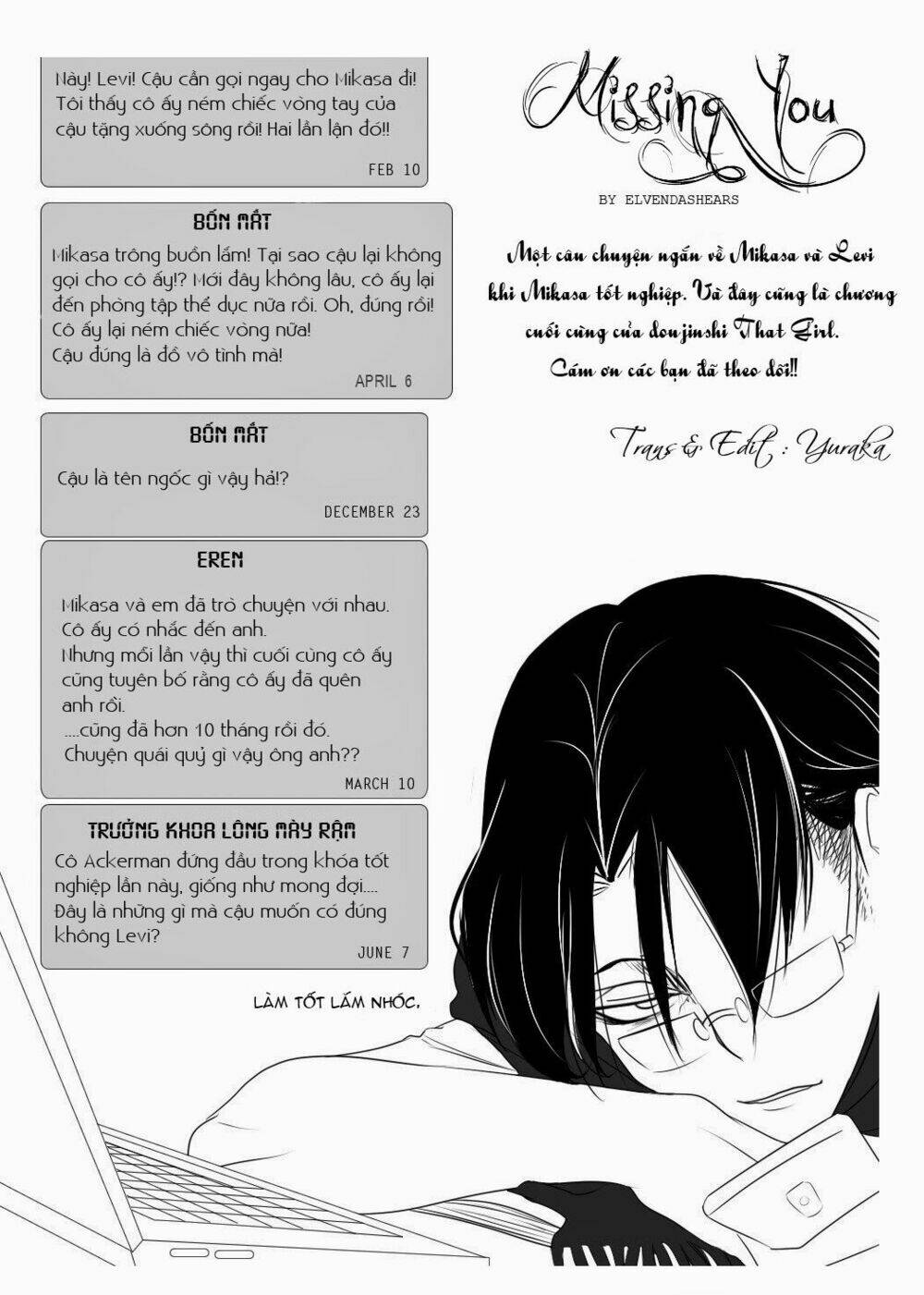 Đại Chiến Titan – Doujinshi Về Cuộc Tình Tay 4 Chapter 6 - Trang 2