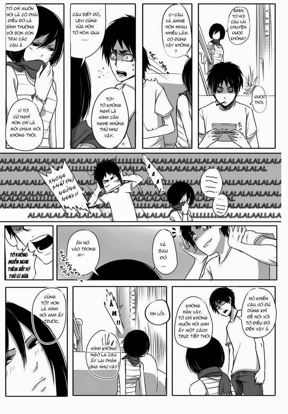 Đại Chiến Titan – Doujinshi Về Cuộc Tình Tay 4 Chapter 6.5 - Trang 2