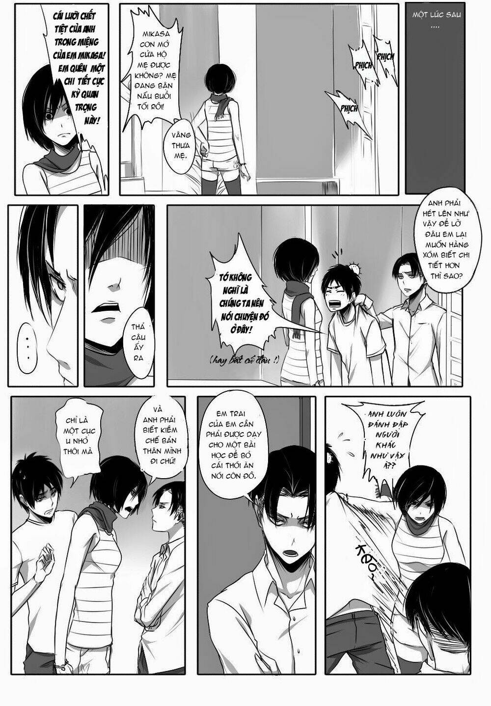 Đại Chiến Titan – Doujinshi Về Cuộc Tình Tay 4 Chapter 6.5 - Trang 2
