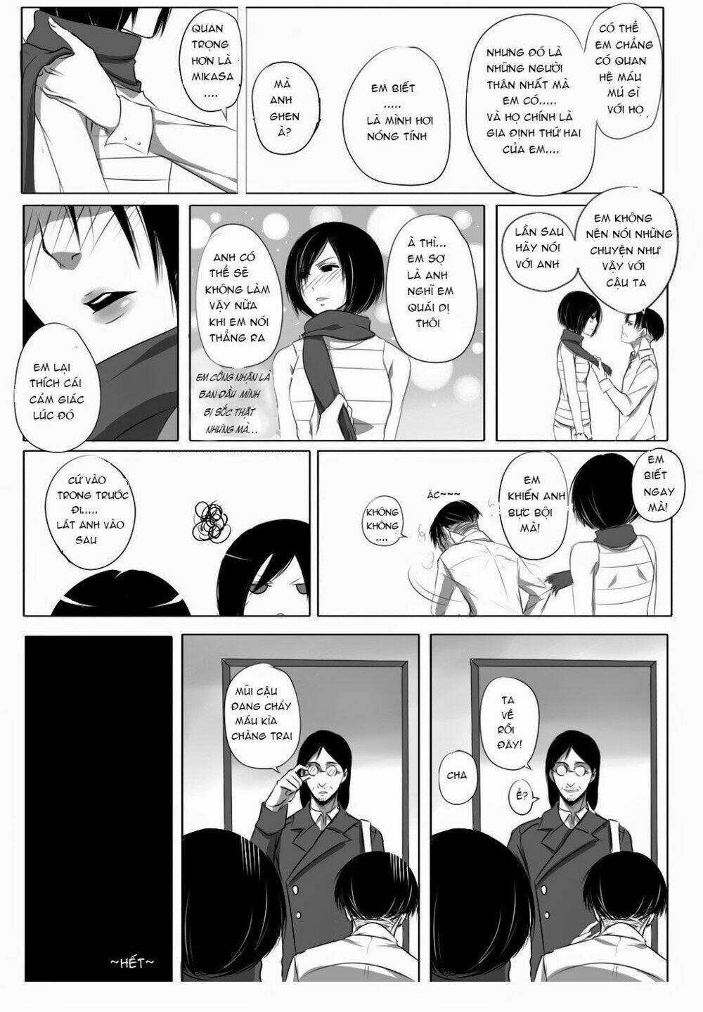 Đại Chiến Titan – Doujinshi Về Cuộc Tình Tay 4 Chapter 6.5 - Trang 2