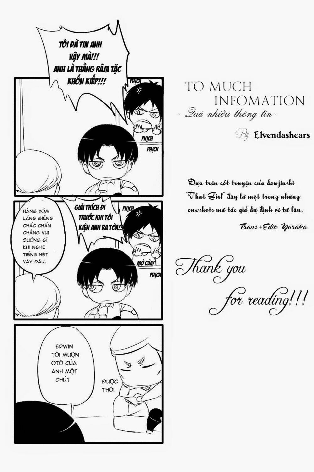 Đại Chiến Titan – Doujinshi Về Cuộc Tình Tay 4 Chapter 6.5 - Trang 2