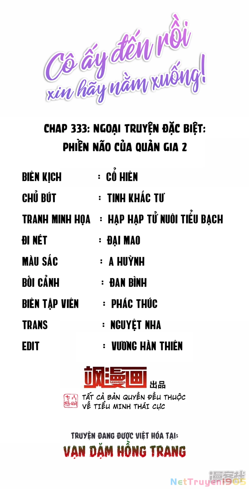 Cô Ấy Đến Rồi, Xin Hãy Nằm Xuống! Chapter 333 - Trang 2
