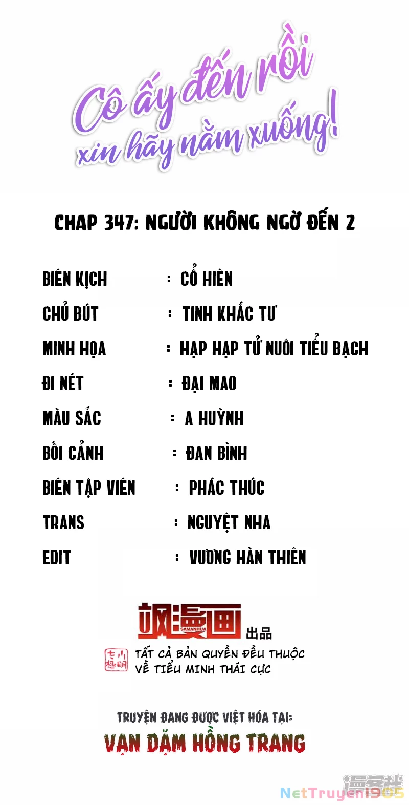 Cô Ấy Đến Rồi, Xin Hãy Nằm Xuống! Chapter 347 - Trang 2