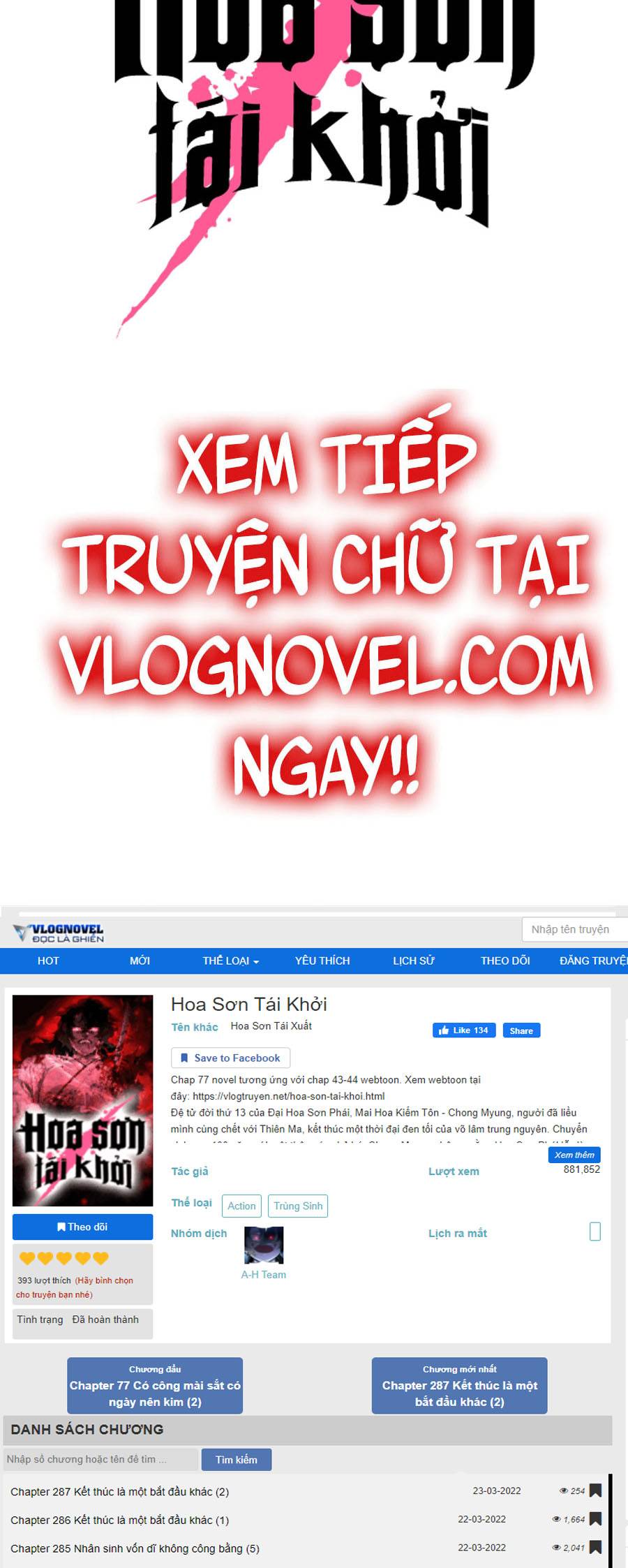 Hoa Sơn Tái Khởi Chapter 56 - Trang 2