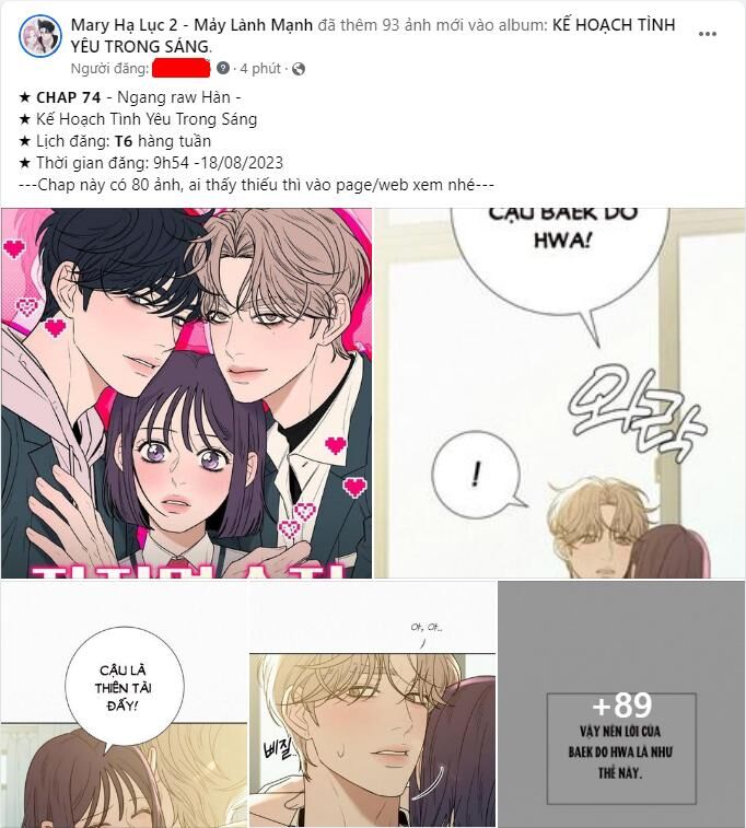 Tình Yêu Trong Sáng Chapter 75.1 - Trang 2