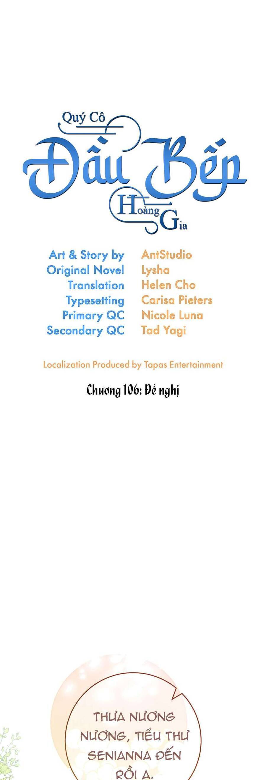 Nữ Đầu Bếp Hoàng Gia Chapter 106 - Trang 2