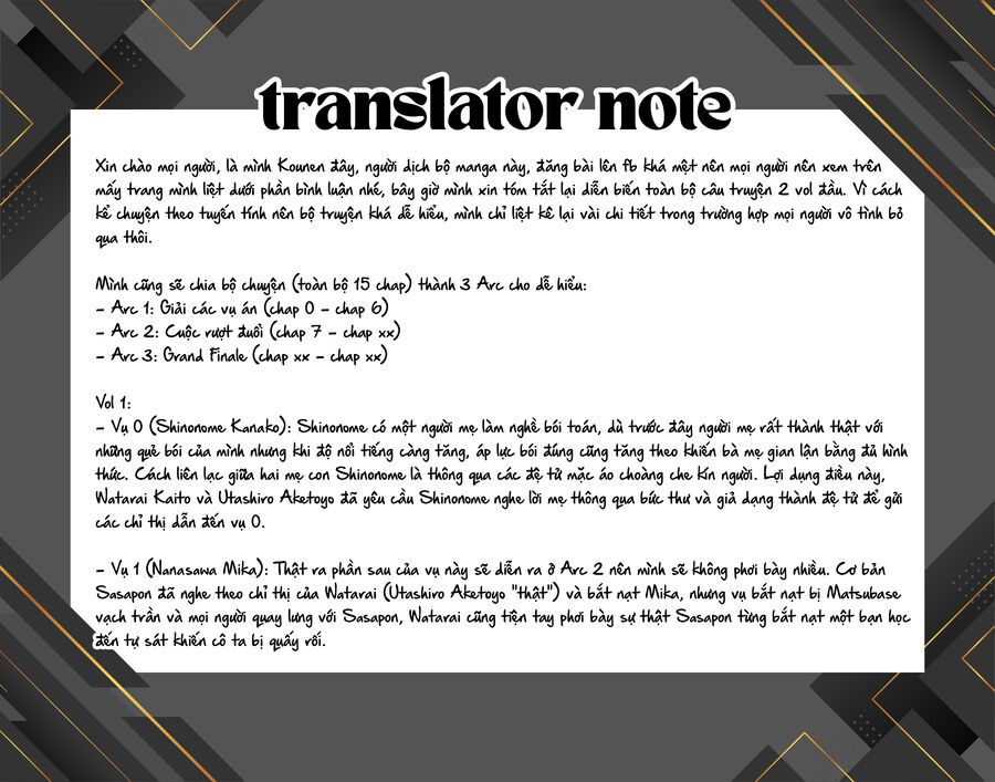 Sachiiro No One Room Gaiden – Seikai No Meitantei Chapter 6 - Trang 2