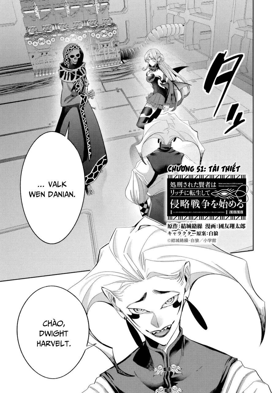 Shokei Sareta Kenja Wa Lich Ni Tensei Shite Shinryaku Sensou Wo Hajimaru Chapter 51 - Trang 2