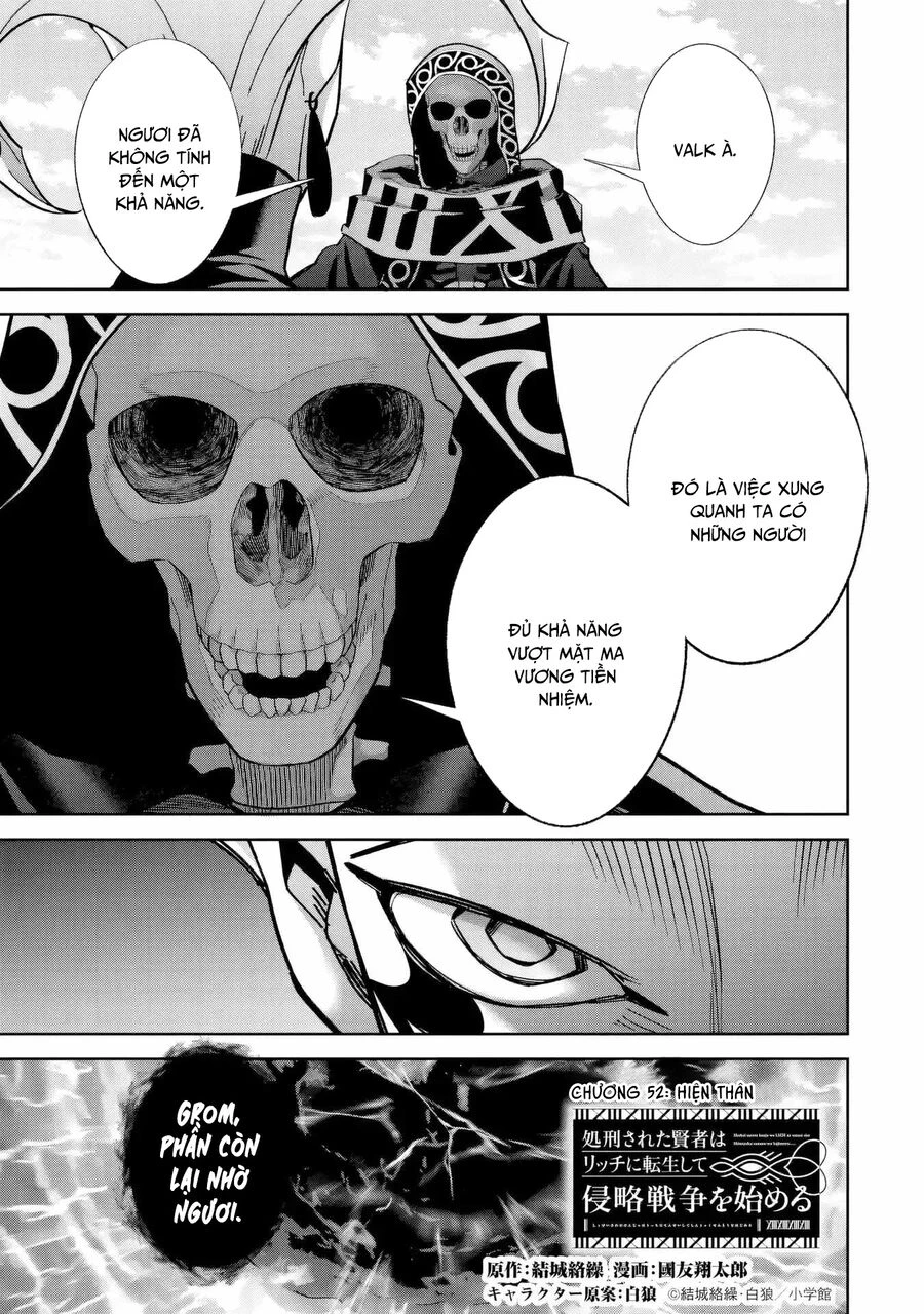 Shokei Sareta Kenja Wa Lich Ni Tensei Shite Shinryaku Sensou Wo Hajimaru Chapter 52 - Trang 2