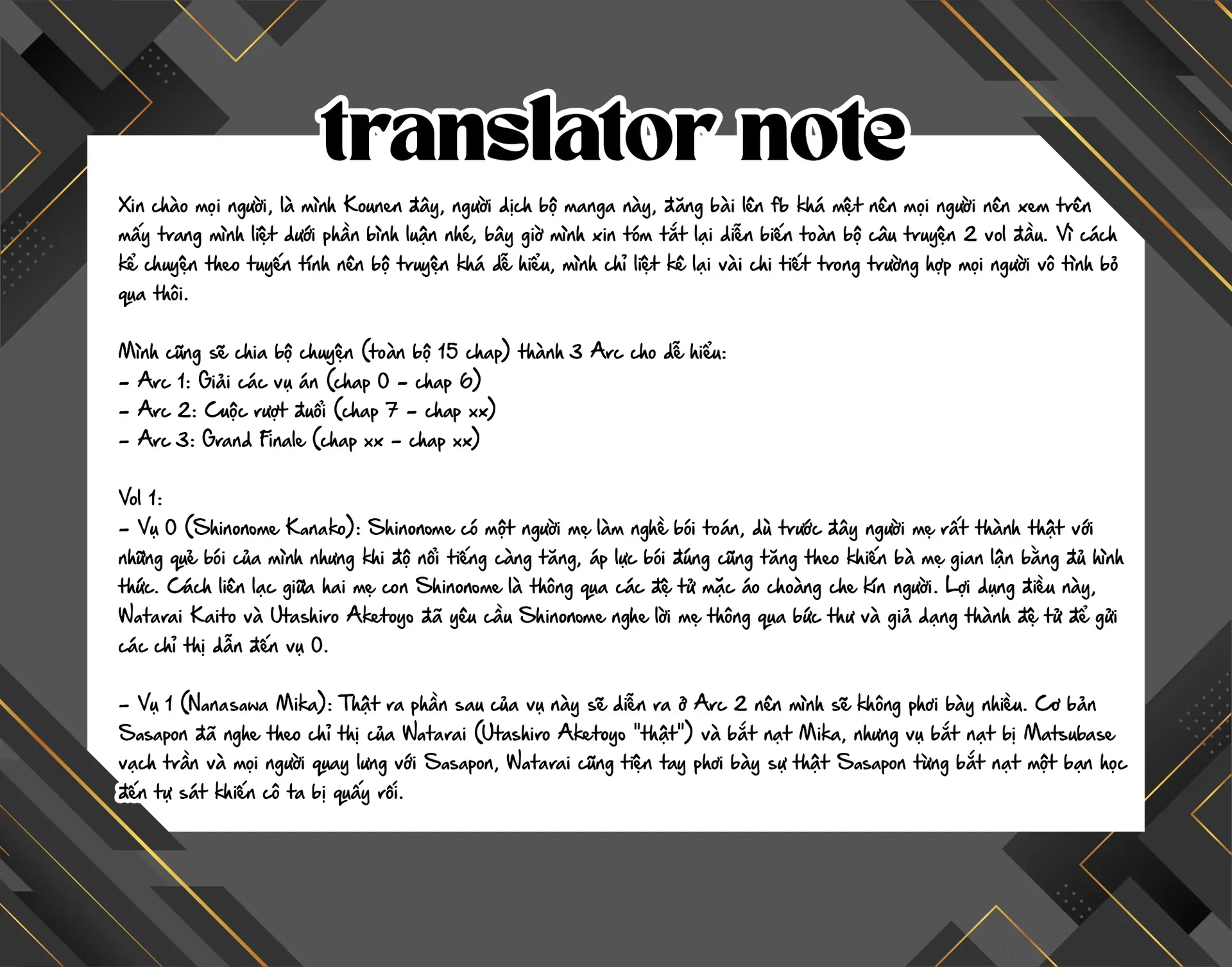 Căn Phòng Hành Phúc Spin-Off – Thám Tử Của Sự Thật Chapter 6 - Trang 2