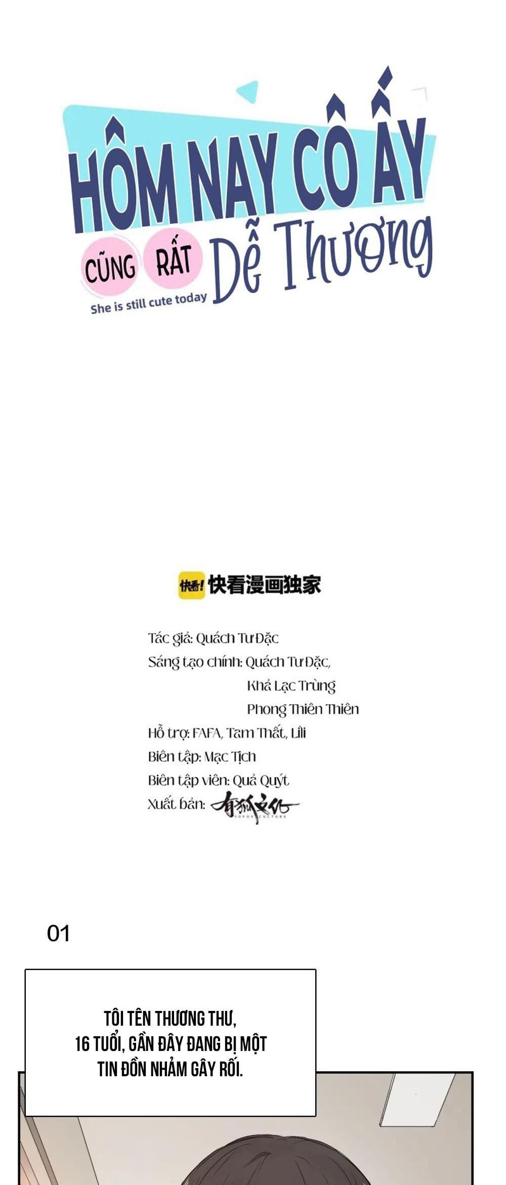 Hôm Nay Cô Ấy Cũng Rất Dễ Thương Chapter 2 - Trang 2