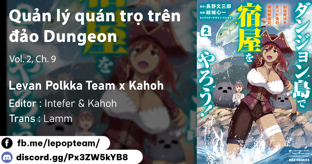 Dungeon Tou De Yadoya Wo Yarou! Souzou Mahou Wo Moratta Ore No Hosoude Hanjouki Chapter 9 - Trang 2