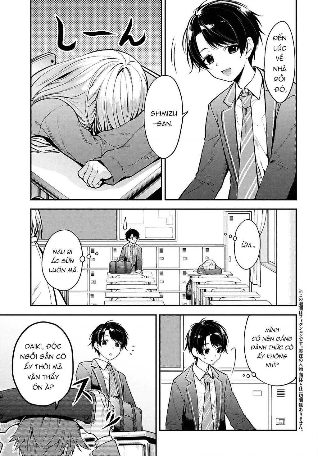 Tonari No Seki No Yankee Shimizu-San Ga Kami O Kuroku Sometekita Chapter 1 - Trang 2