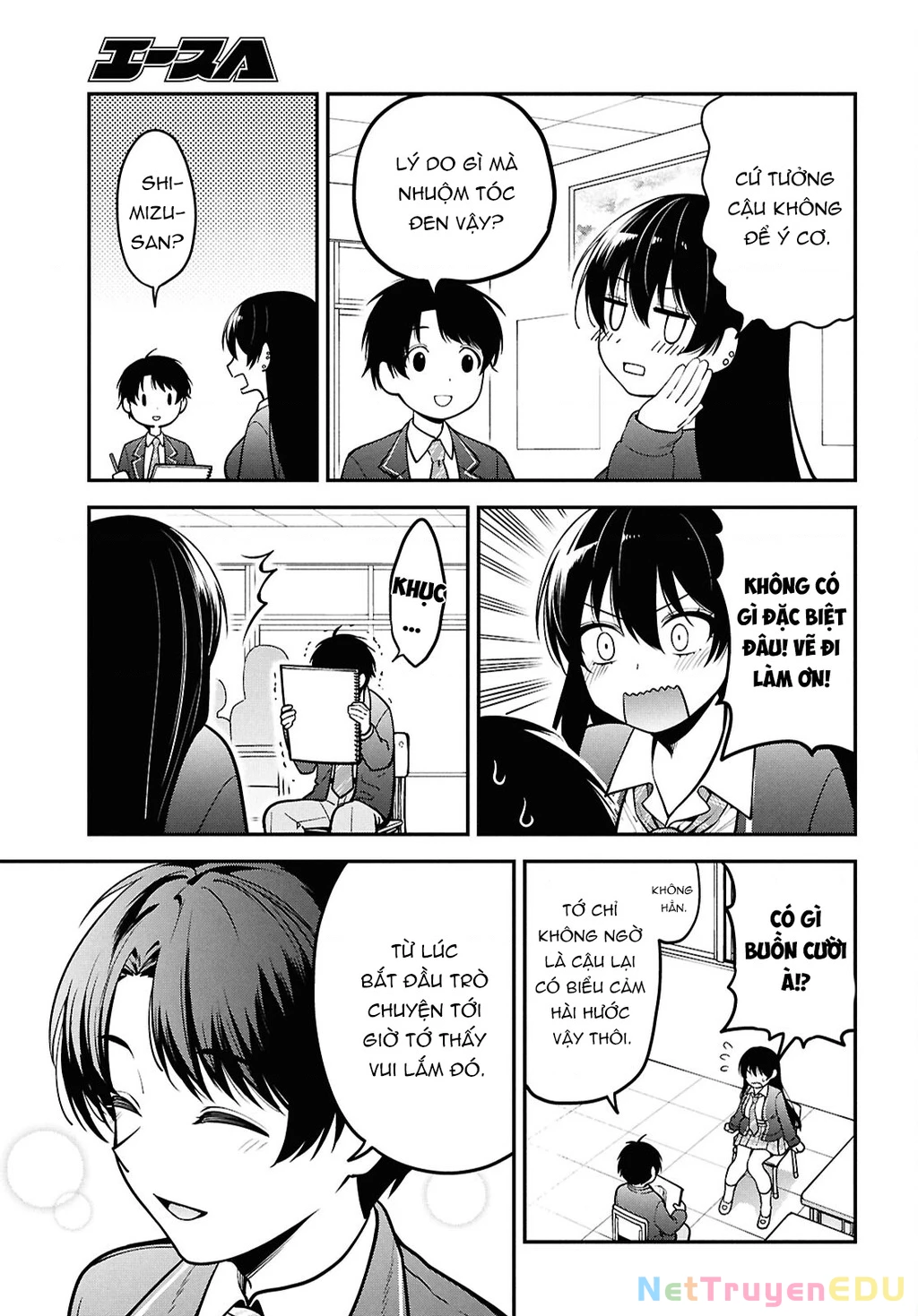 Tonari No Seki No Yankee Shimizu-San Ga Kami O Kuroku Sometekita Chapter 1 - Trang 2