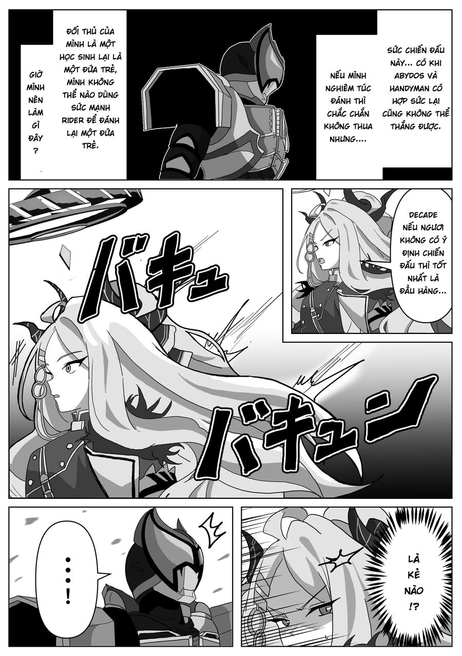 Blue Archive X Kamen Rider Decade – Câu Chuyện Về Thầy Giáo Schale Kadoya Tsukasa Chapter 4 - Trang 2