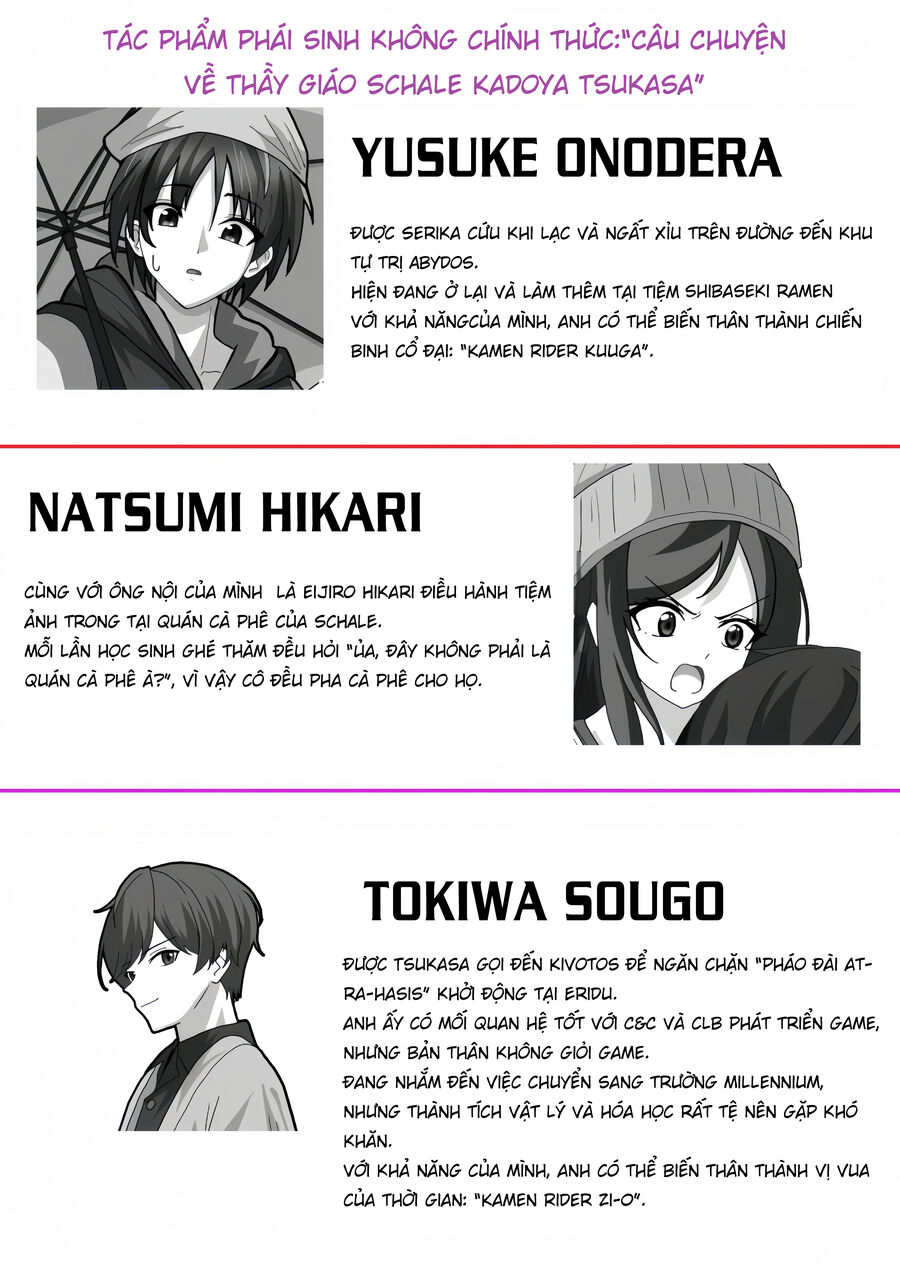 Blue Archive X Kamen Rider Decade – Câu Chuyện Về Thầy Giáo Schale Kadoya Tsukasa Chapter 29.1 - Trang 2