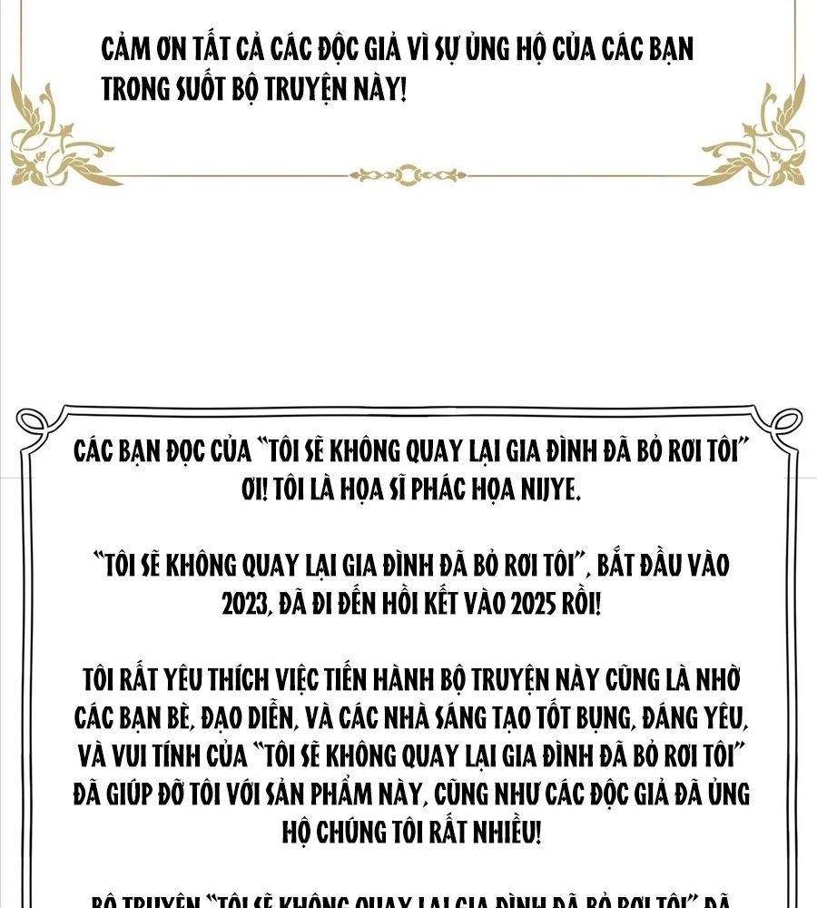 Không Bao Giờ Trở Về Gia Đình Đã Bỏ Rơi Tôi Chapter 89 - Trang 2