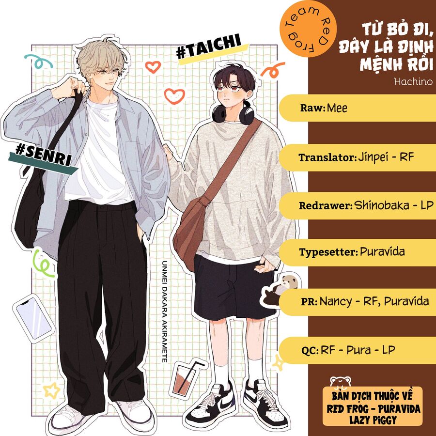 Từ Bỏ Đi Đây Là Định Mệnh Rồi Chapter 1 - Trang 2