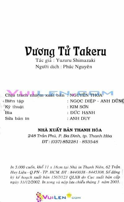 Vương Tử Takeru Chapter 6 - Trang 2