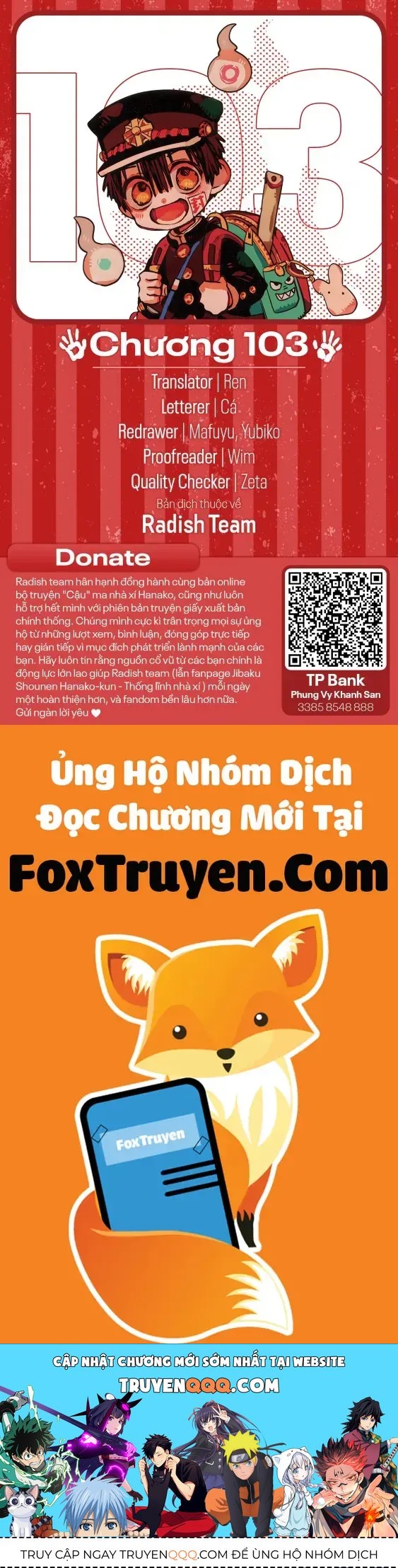 Hanako-Kun Nhà Xí Chapter 103 - Trang 2